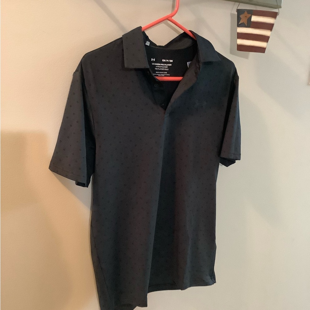Under Armour Men's Black Polo Shirt Size Small